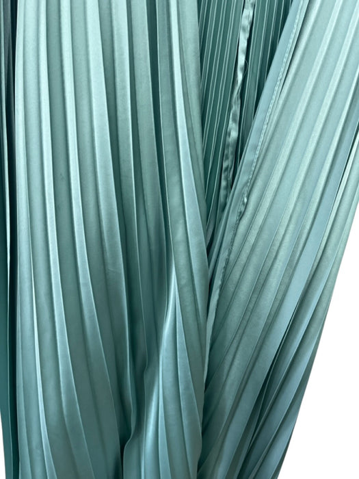 Ieena for Mac Duggal Size 10 Sage green Polyester Satin Pleated Sleeveless Gown Sage green / 10