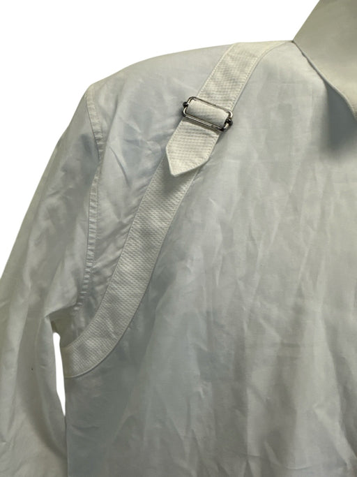 Alexander McQueen Size 50 White Cotton Solid Harness Button up Long Sleeve Shirt White / 50