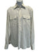 Tom Ford Size 42 White Cotton Solid Button Up Button Detail Long Sleeve Shirt White / 42