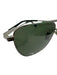Bottega Veneta AS IS Silver & Green Case Men's Sunglasses Silver & Green