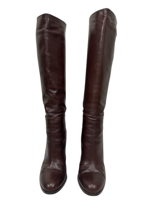 Gucci Shoe Size 10 Brown Leather Heel knee high Boots Brown / 10