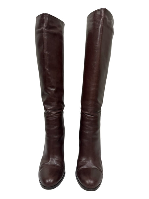 Gucci Shoe Size 10 Brown Leather Heel knee high Boots Brown / 10