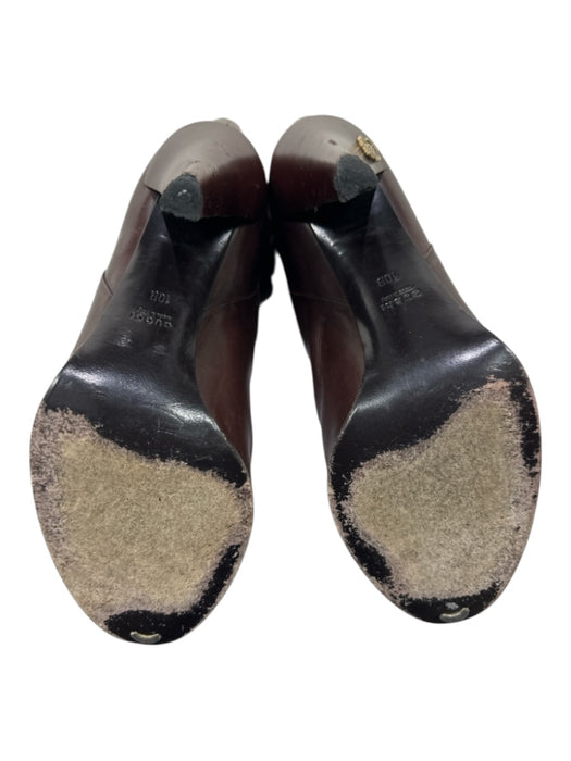 Gucci Shoe Size 10 Brown Leather Heel knee high Boots Brown / 10