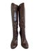 Gucci Shoe Size 10B Dark Brown Leather Heel Pull On Round Toe Below knee Boots Dark Brown / 10B