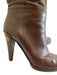 Gucci Shoe Size 10B Dark Brown Leather Heel Pull On Round Toe Below knee Boots Dark Brown / 10B