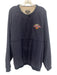 Antigua Size XL Navy Blue Polyester Solid Men's Sweatshirt Navy Blue / XL
