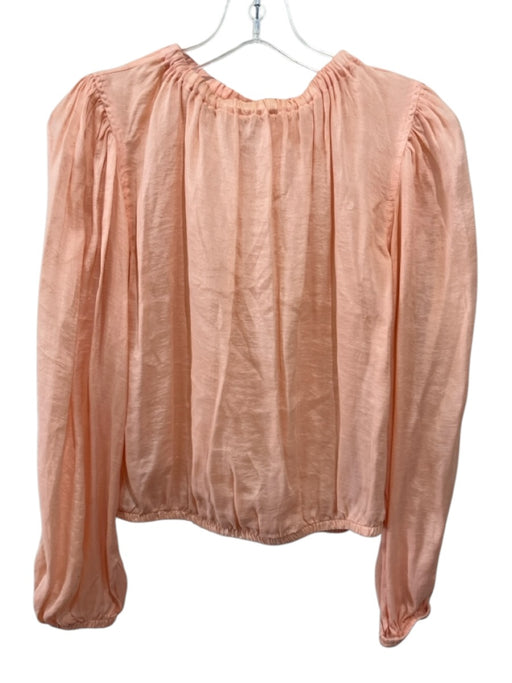 Bella Dahl Size XS Peach Lyocell blend Long Sleeve Stretch Blouse Top Peach / XS