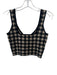 Altuzarra Size S Black & Grey Lyocell blend Gingham Sleeveless Top Black & Grey / S