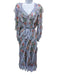 Zimmermann Size 1 Blue & Multi Silk floral print Polka Dot Slip Inc Ruffle Dress Blue & Multi / 1
