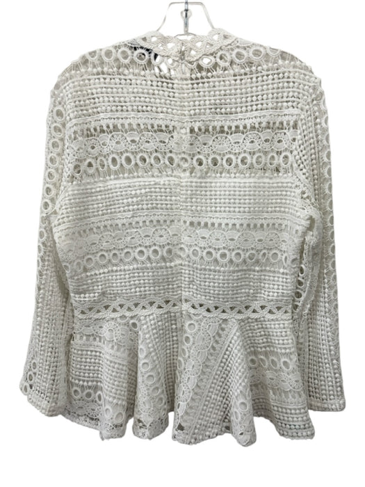 endless rose Size S White Polyester Long Sleeve Lace Zip Back Mini Dress White / S