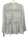 endless rose Size S White Polyester Long Sleeve Lace Zip Back Mini Dress White / S