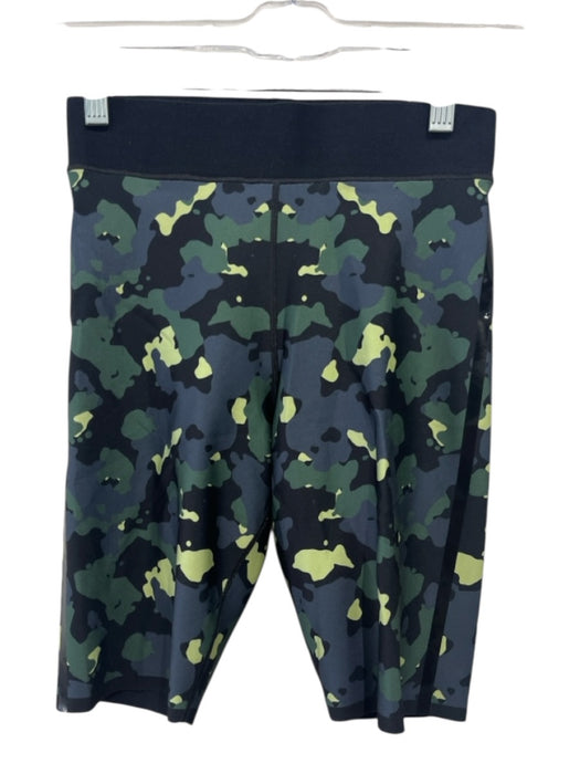 Ultracor Size S Black & Green Poly Blend Elastic Waist camo print Shorts Black & Green / S