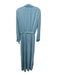 Jonathan Simkhai Size S Blue Poly Blend 1/2 Button Ribbed Maxi Zip Side Dress Blue / S