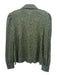 L'agence Size XS Green Nylon Blend Button Front Lace Collared Top Green / XS