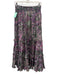 Cleobella Size S Purple & Multi Cotton Elastic Waist Printed Maxi Ruffles Skirt Purple & Multi / S