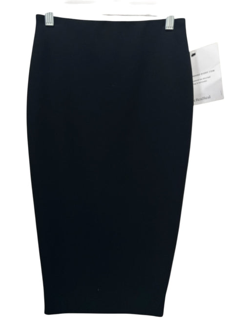 Victoria Beckham Size 4 Black Triacetate Blend Crepe Zip Back Below Knee Skirt Black / 4