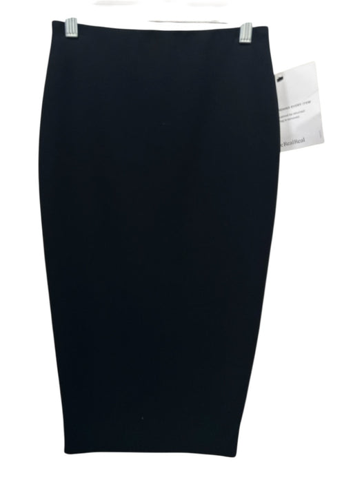 Victoria Beckham Size 4 Black Triacetate Blend Crepe Zip Back Below Knee Skirt Black / 4