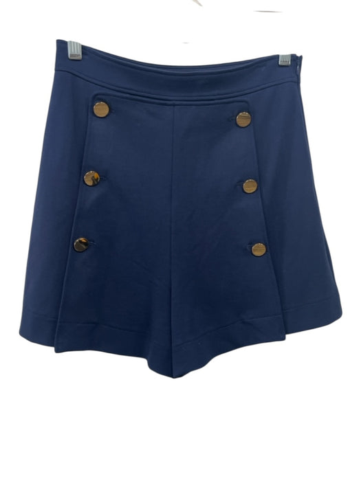 SeeByChloe Size S Navy Viscose Blend Zip Side Button Detail Shorts Navy / S