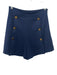 SeeByChloe Size S Navy Viscose Blend Zip Side Button Detail Shorts Navy / S