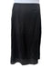 Prada Size 44 Black Curpo One Button Midi Satin Skirt Black / 44