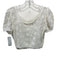 Loveshackfancy Size 4 White Cotton Lace Floral Button Front Square Neck Top White / 4