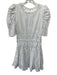 Loveshackfancy Size 4 White Cotton Blend 1/2 Sleeve 1/4 Button Mini Dress White / 4