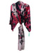 Natori Size One Size Black, Pink & Multi Polyester Tie Belt Printed Wrap Robe Black, Pink & Multi / One Size