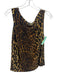Norma Kamali Size XS Brown & Multi Poly Blend Leopard Print Wide Neck Top Brown & Multi / XS