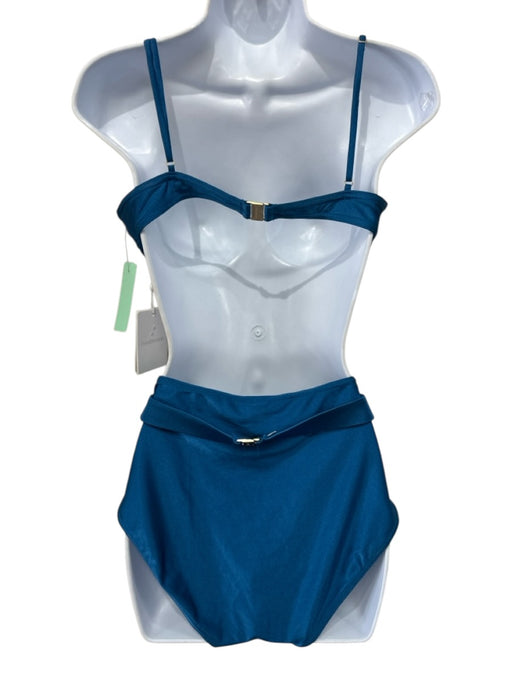 Zimmermann Size 10 Blue Poly Blend Hook Back Adjustable Strap swimwear Blue / 10