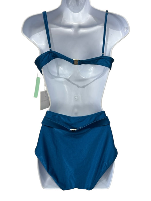 Zimmermann Size 10 Blue Poly Blend Hook Back Adjustable Strap swimwear Blue / 10