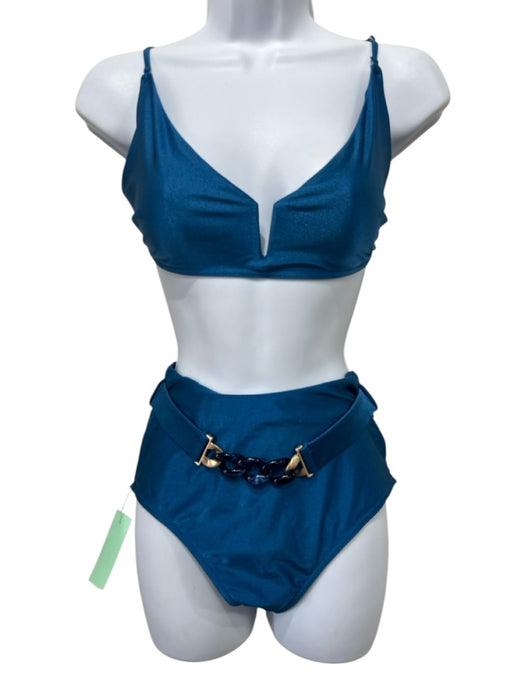 Zimmermann Size 10 Blue Poly Blend Hook Back Adjustable Strap swimwear Blue / 10