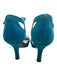 Prada Shoe Size 36 Turquiose Leather Ankle Buckle Open Toe Suede Strappy Heels Turquiose / 36