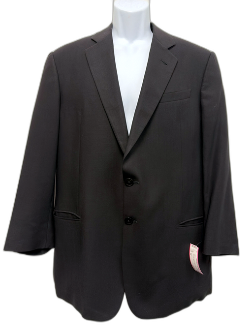 Armani AS IS Black Wool Blend Solid Men's Suit Black / 44
