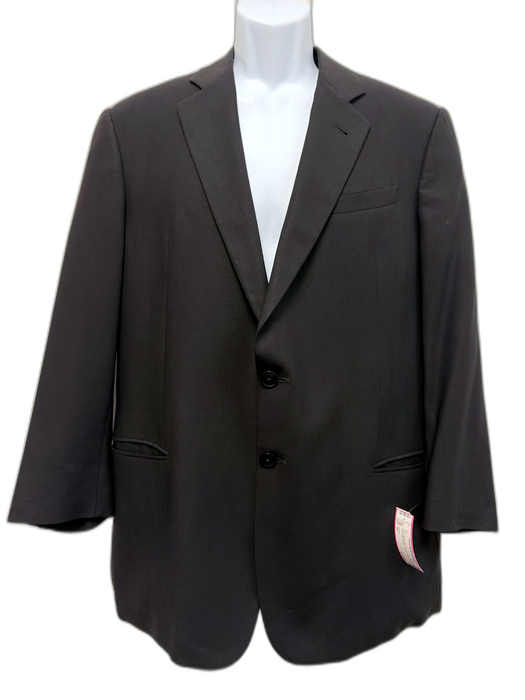 Armani AS IS Black Wool Blend Solid Men's Suit Black / 44