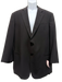Armani AS IS Black Wool Blend Solid Men's Suit Black / 44