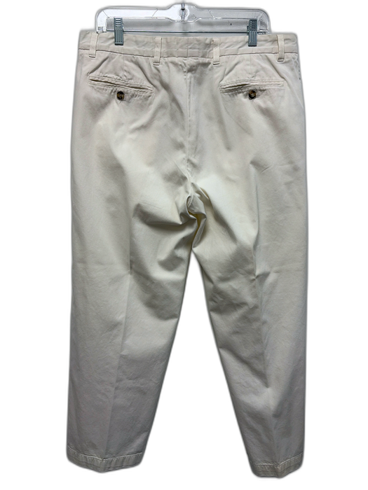 Zegna Sport Size 36 White Cotton Solid Khaki Dress Men's Pants White / 36