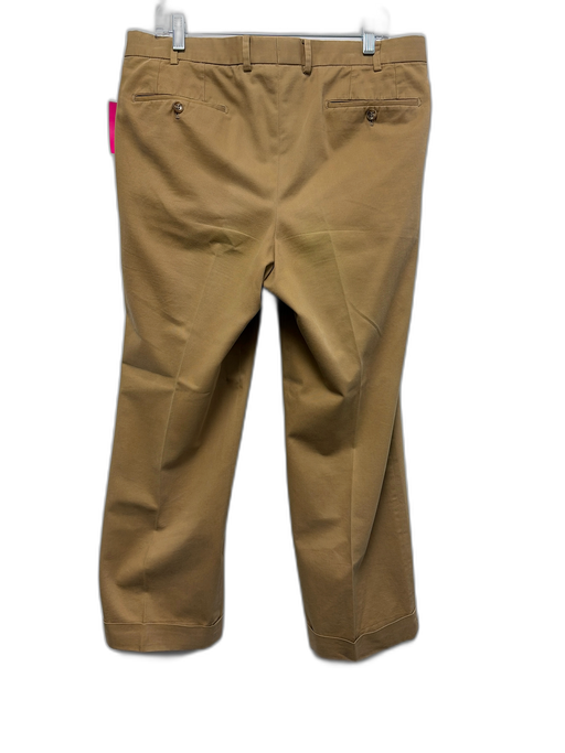 Hiltl Size 36 Dark Tan Cotton Solid Dress Khakis Men's Pants Dark Tan / 36