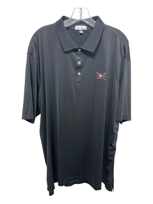 Peter Millar Size XXL Black Synthetic UGA Polo Men's Short Sleeve XXL