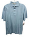 Holderness & Bourne Size L Blue Cotton Solid Polo Men's Short Sleeve Blue / L