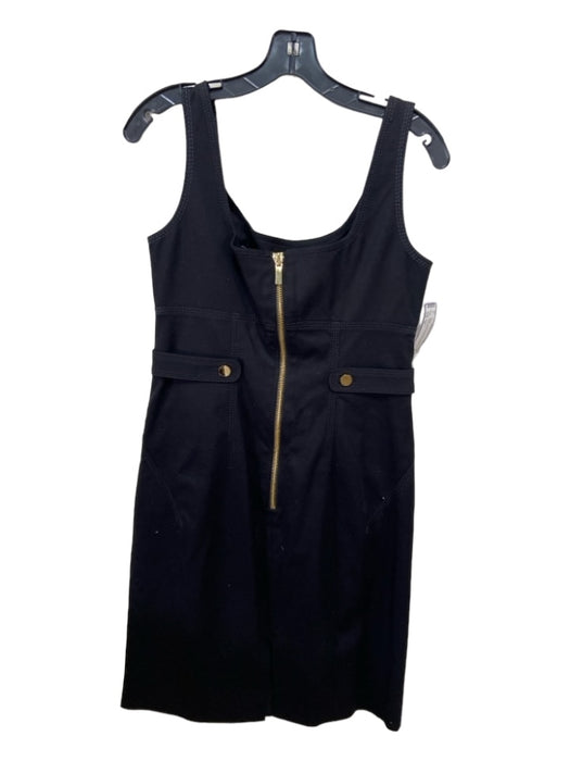 Etcetera Size 10 Black Cotton Sleeveless Goldtone Hardware Back Zip Dress Black / 10