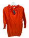 Atlantique Ascoli Size Est M Orange Cotton Long Sleeve Ruffle Collar Dress Orange / Est M