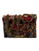 Kurt Geiger Red & Gold Fabric Jacquard Floral Flap Bird Crossbody Bag Red & Gold / Mini