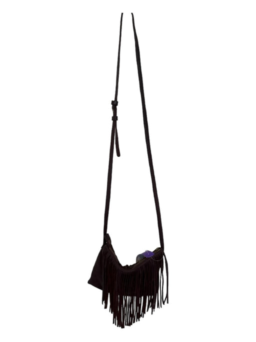 Lucky Brand Maroon Leather Fringe Crossbody Bag Maroon / S