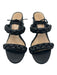 Schutz Shoe Size 8 Black Leather Block Heel Braided Sandals Black / 8