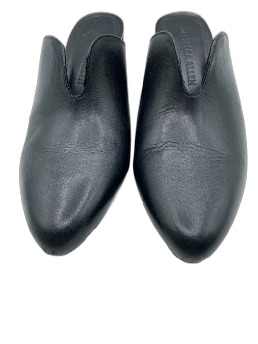 Rebecca Allen Shoe Size 7M Black Leather Almond Toe Block Heel Mules Black / 7M