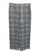 Veronica Beard Size 4 Blue, Tan & White Linen Blend High Rise Plaid pocket Pants Blue, Tan & White / 4