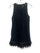 J. Crew Size XS Black Sleeveless darted Back Button Feather Hem Below knee Dress Black / XS