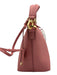 Maison de Sabre Pink Leather Zip Close Gold Hardware Top Handle Bag Pink / Small