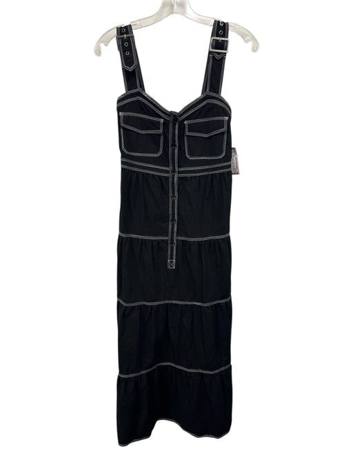 Nicole Miller Collection Size Small Black & White Cotton Sleeveless Dress Black & White / Small