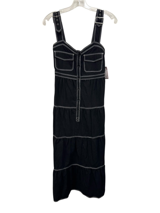 Nicole Miller Collection Size Small Black & White Cotton Sleeveless Dress Black & White / Small